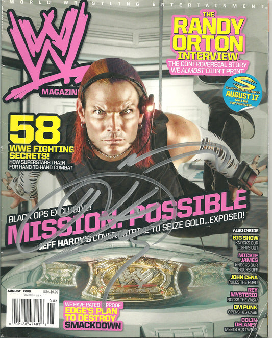 AM640 Jeff Hardy VERY RARE Vintage Wrestling Magazine w/COA