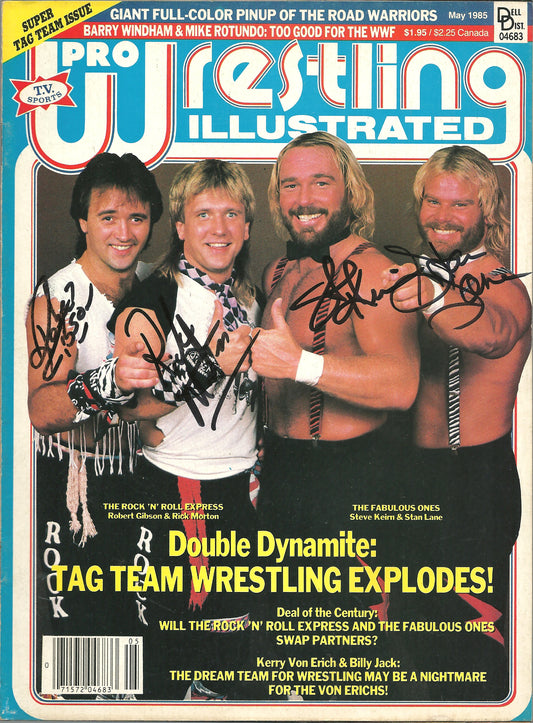 AM658 Fabulous Ones Road Warrior Animal ( Deceased ) Rock and Roll Express VERY RARE Vintage Wrestling Magazine w/COA