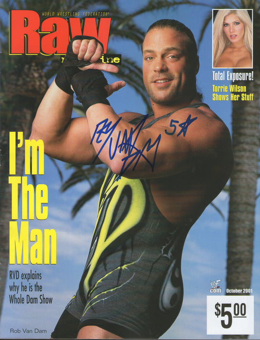 AM678 Rob Van Dam VERY RARE Vintage Wrestling Magazine w/COA