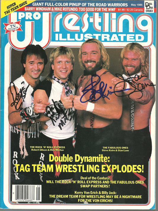 AM700 Rock and Roll Express Fabulous Ones Road Warrior Animal (Deceased ) Autographed vintage Wrestling Magazine w/COA