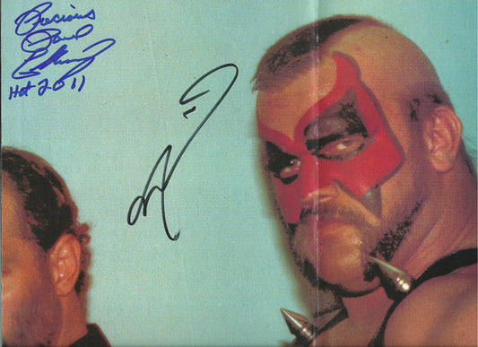 AM705 Road Warrior Animal ( Deceased ) Precious Paul Ellering Autographed Vintage Wrestling Magazine w/COA