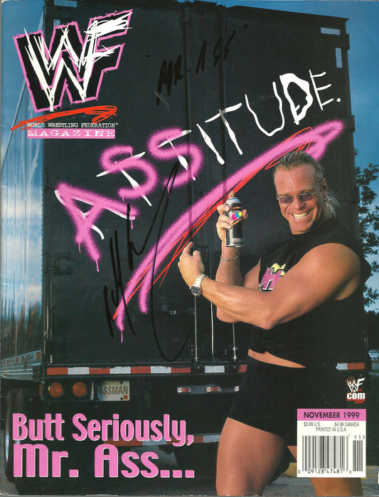 AM747 Billy Gunn VERY RARE Autographed Vintage Wrestling Magazine w/COA