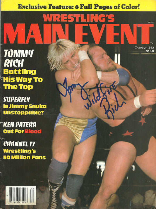 AM792 Tommy Wildfire Rich Mr. USA Tony Atlas VERY RARE Autographed Vintage Wrestling Magazine w/COA