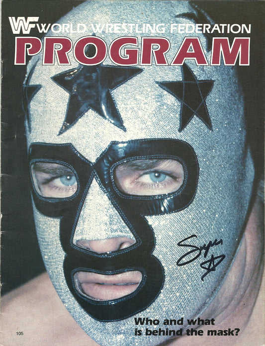 AM820 Masked Superstar VERY RARE Autographed Vintage Wrestling Magazine w/COA