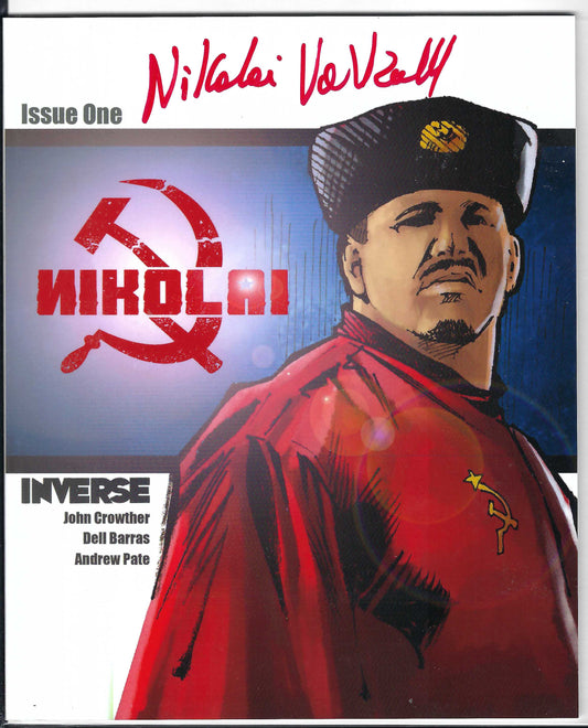 AM834 Nikolai Volkoff ( Deceased ) VERY RARE Autographed Vintage Wrestling Magazine Comic Book #1 w/COA