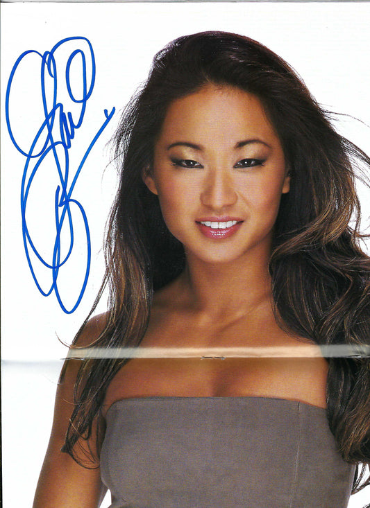 AM835 Gail Kim VERY RARE Autographed Vintage Wrestling Magazine Double sided Centerfold w/COA