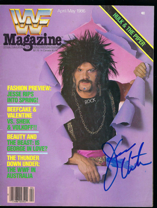 AM836 Jesse the Body Ventura VERY RARE Autographed Vintage Wrestling Magazine w/COA