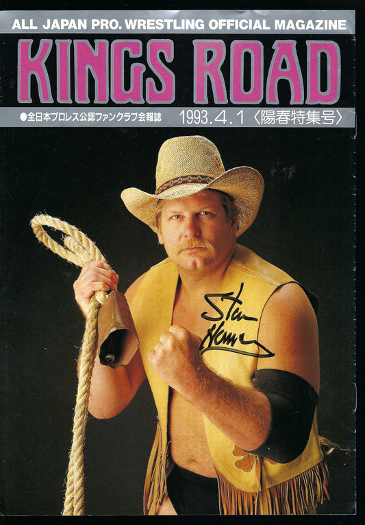 AM840 Stan the Lariat Hansen VERY RARE Autographed Vintage Wrestling Magazine w/COA