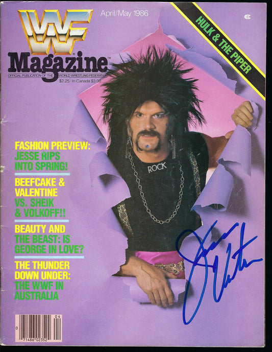 AM853 Jesse The Body Ventura VERY RARE Autographed Vintage Wrestling Magazine w/COA