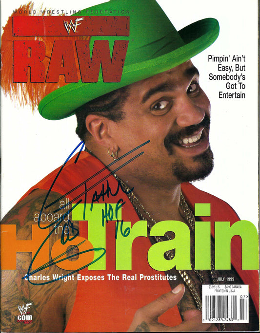 AM867 Godfather Ivory Ryan Shamrock VERY RARE Autographed Vintage Wrestling Magazine w/COA