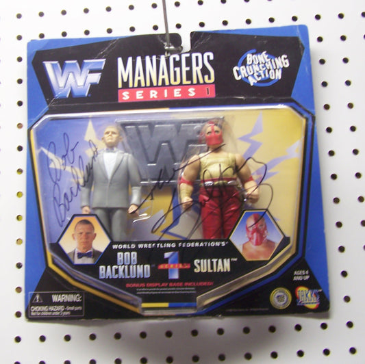 SAF4 WWF Bob Backlund , Sultan Autographed Action figure w/COA