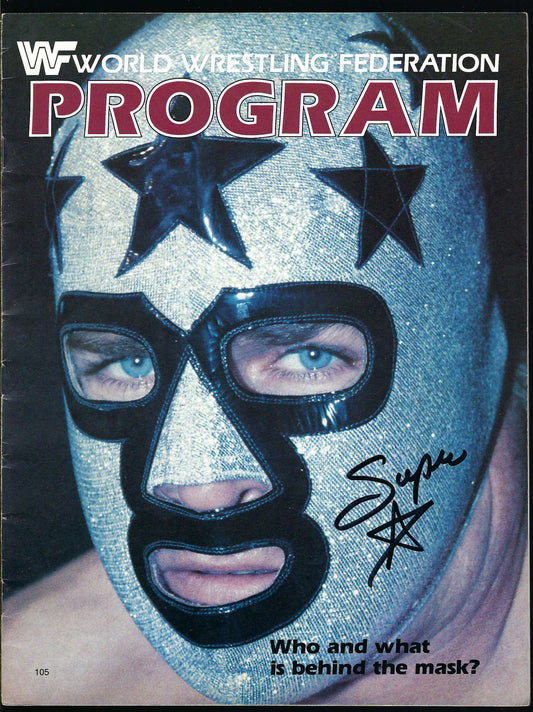 BD13 Masked Superstar Autographed Vintage Wrestling Magazine / Program w/COA