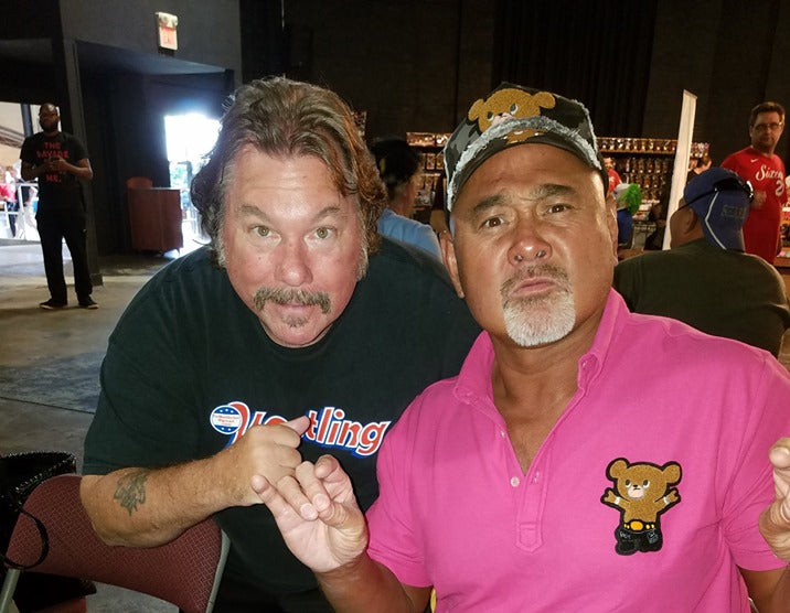 M3171 The Icon Sting , The Great Muta Autographed 8x10 Wrestling Photo w/COA