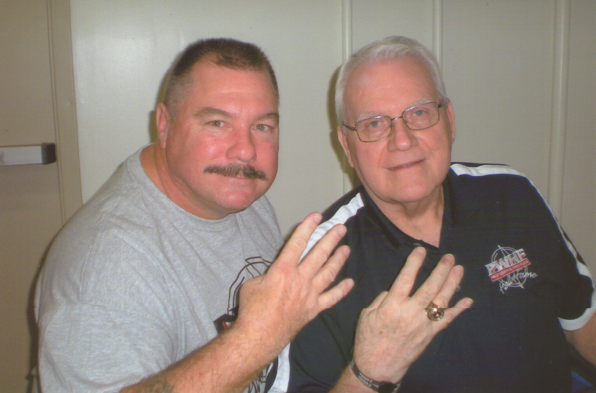 M3065 Barry Windham and J.J. Dillon Autographed Wrestling Photo w/COA