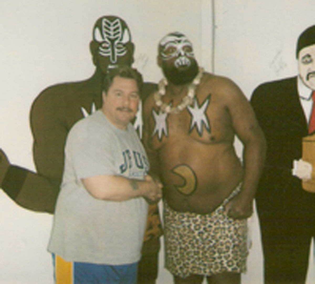 AM09 Sgt. Slaughter vs Kamala (Deceased ) signed Wrestling Magazine Poster w/COA