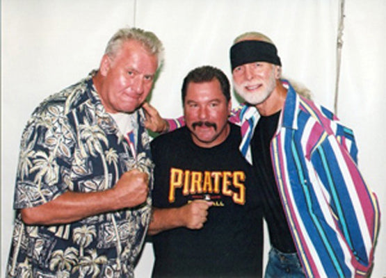 MSM2 The Valiant Brothers Jimmy , Johnny , Jerry Autographed Now and Then Wrestling Magazine w/COA