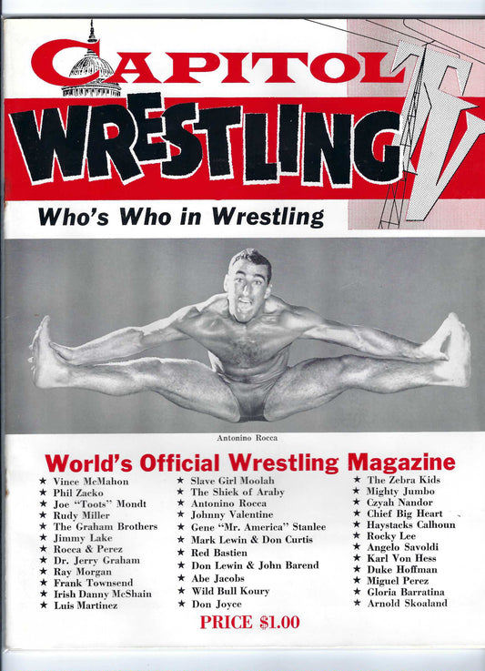 CW1 Capitol Wrestling Early 1960's Photo Album featuring Antonino Rocca , Johnny Valentine and much more