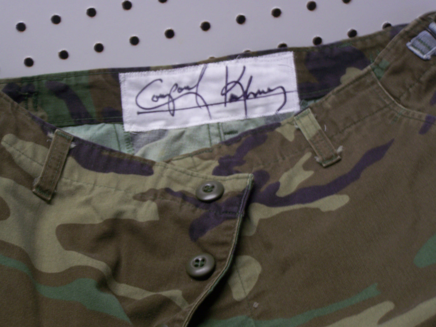CPL1 Corporal Kirshner ( Deceased ) Autographed Camouflaged Army Pants w/COA