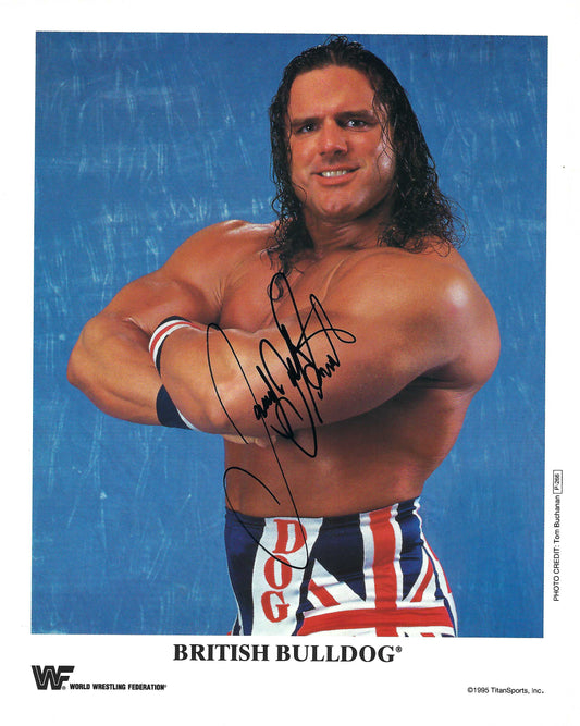 OWWFP1 British Bulldog Davey Boy Smith ( Deceased ) Original WWF Promo w/COA