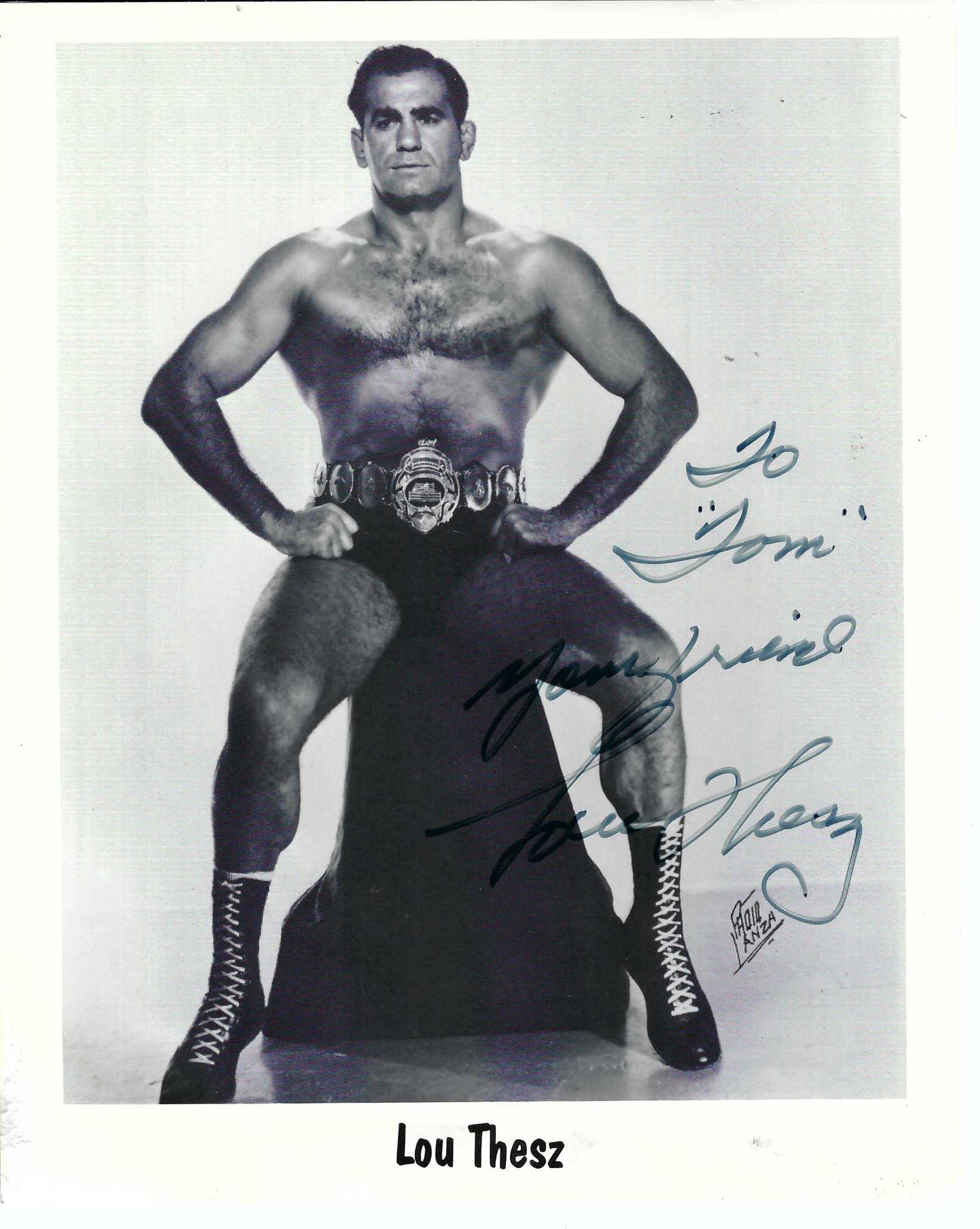 LT1 Lou Thesz Autographed 8x10 Wrestling Photo w/COA