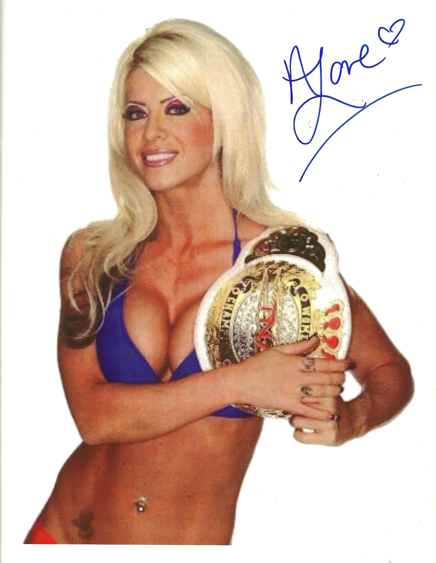 M165 Angelina Love Autographed Wrestling Photo w/COA