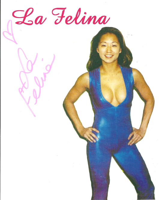 M170 La Falina Gail Kim Autographed Wrestling Photo w/COA