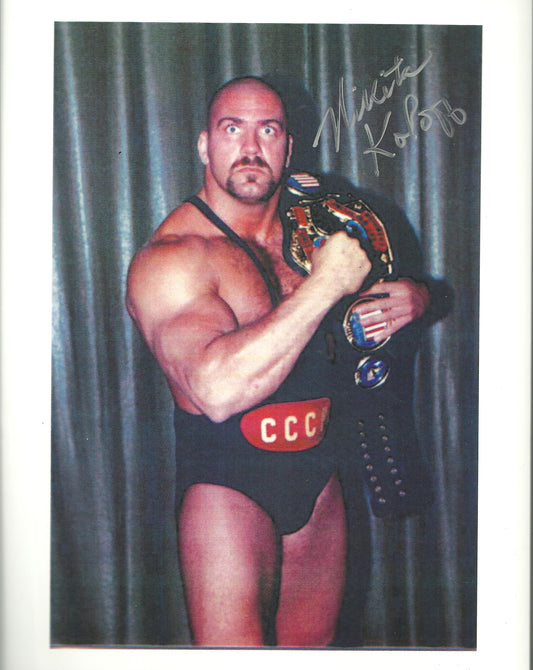 M216 The Russian Nightmare Nikita Koloff Autographed Wrestling Photo w/COA