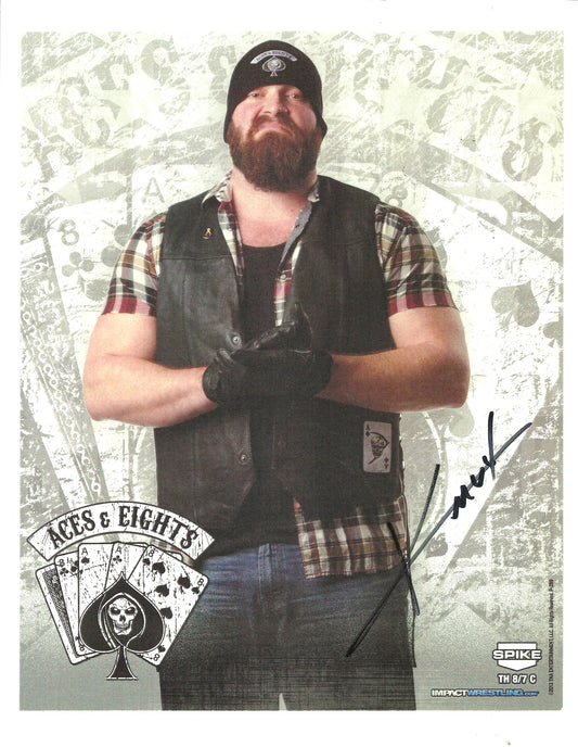 M254 KRUX Aces and Eights Autographed Wrestling Photo w/COA