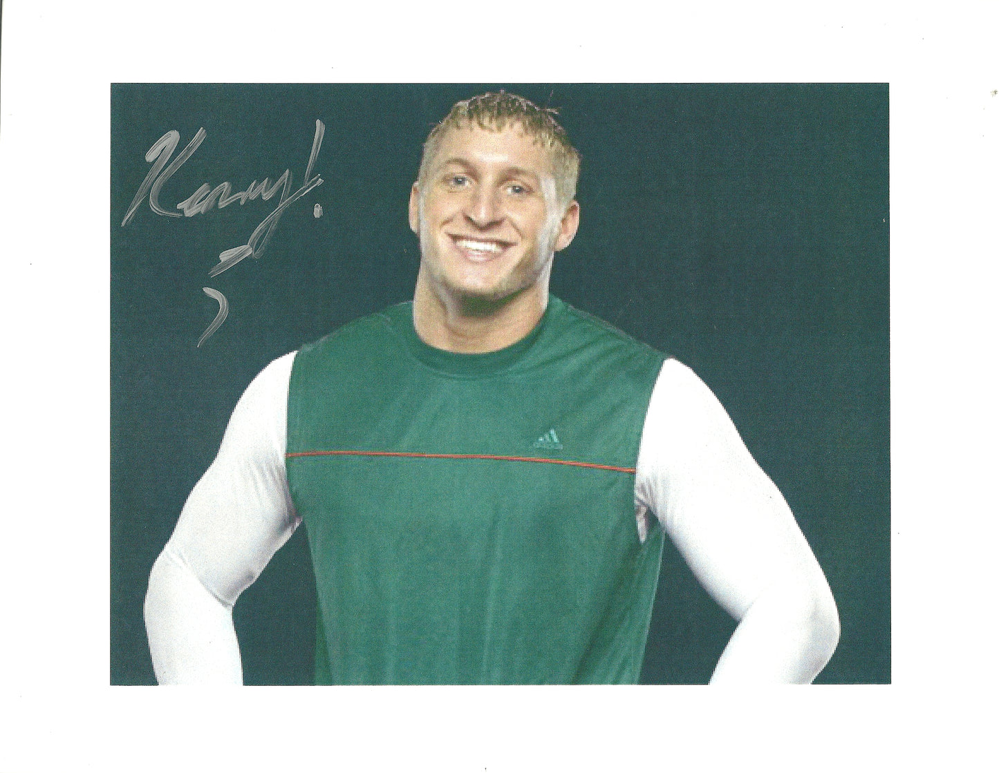 M277 Kenny Dykstra Autographed Wrestling Photo w/COA
