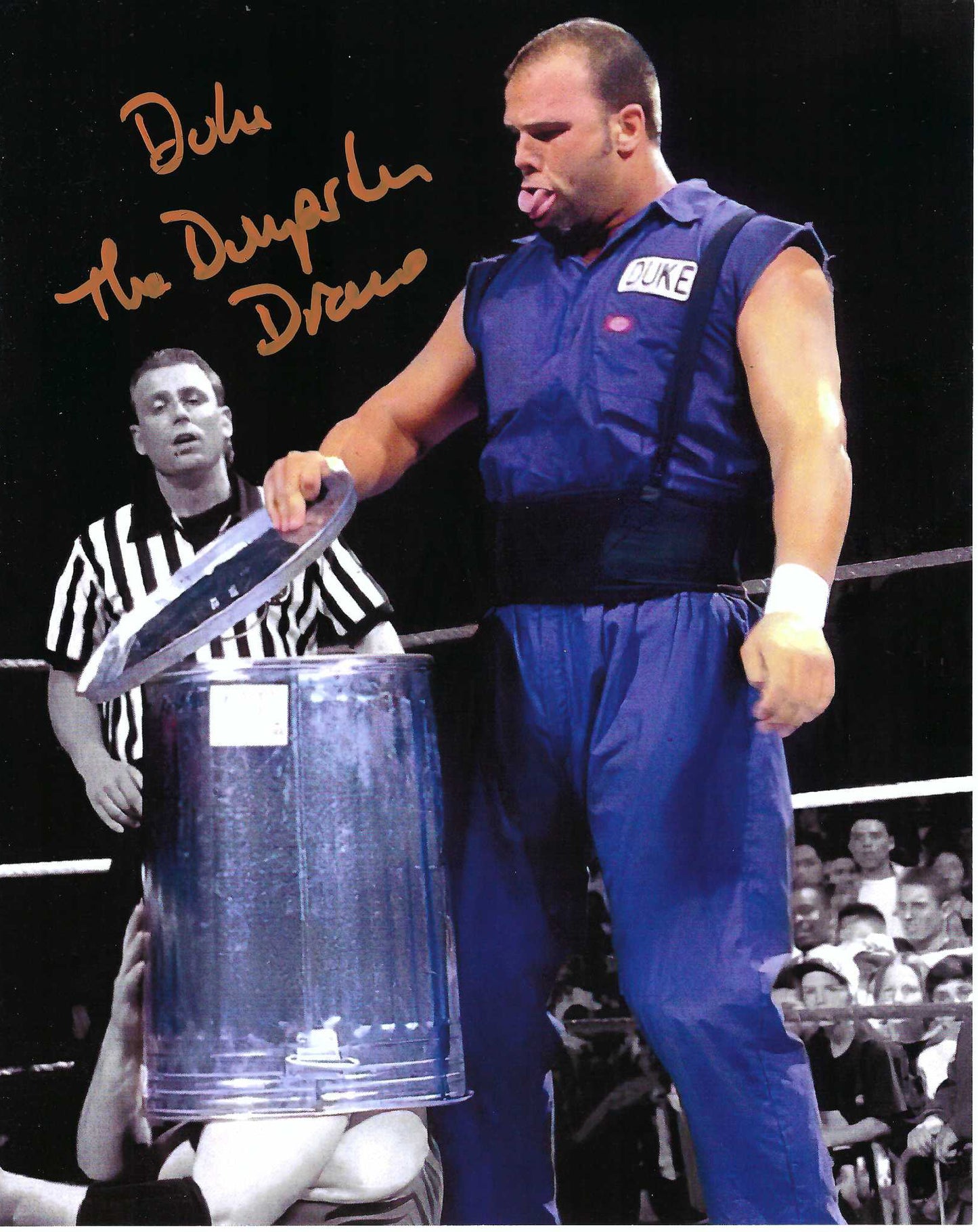 M3083 Duke the Dumpster Droese Autographed Wrestling Photo w/COA