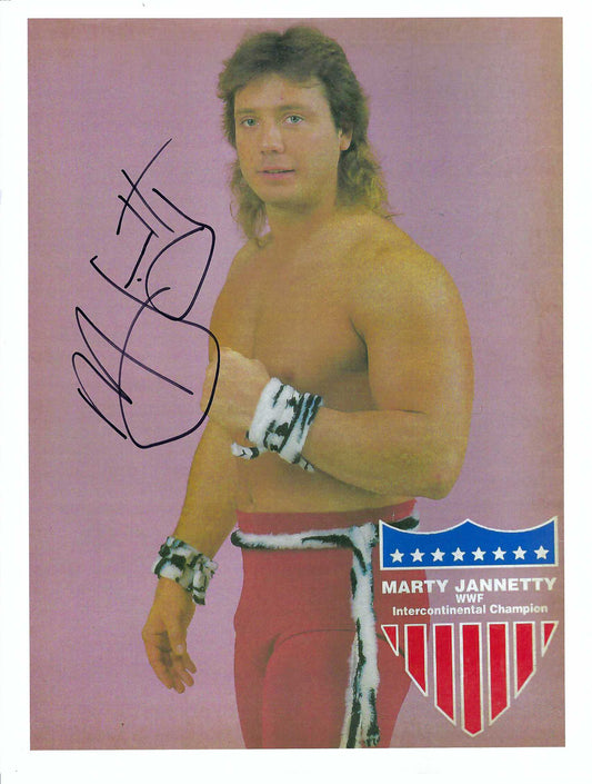 M3092 Marty Jannetty Signed Wrestling Photo w/COA