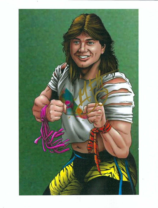 M3095 Marty Jannetty Signed Wrestling Photo w/COA