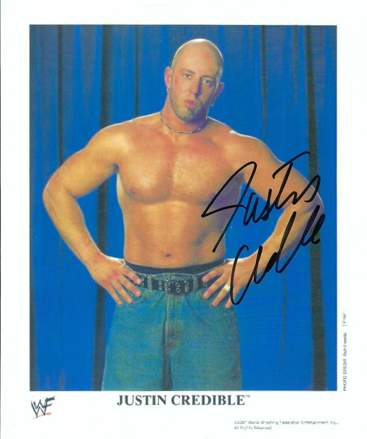 M3117 Justin Credible Autographed 8x10 Wrestling Photo w/COA