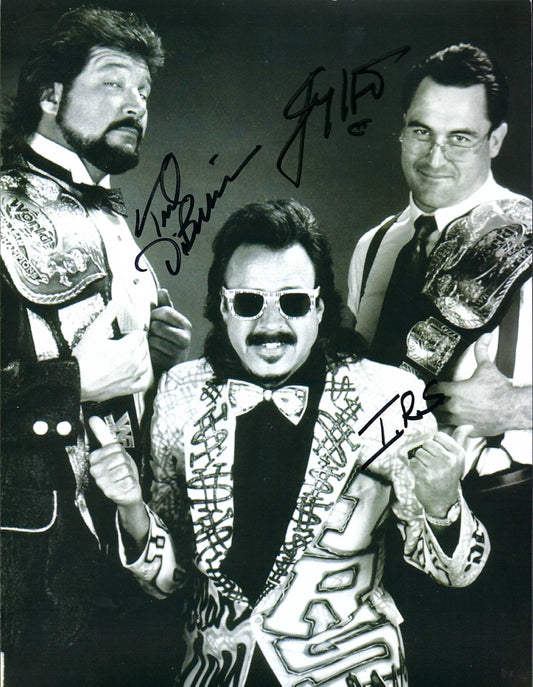 M3141 Money Inc. w/ Jimmy Hart Autographed Wrestling Photo w/COA