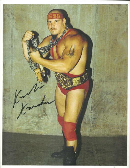 M321 Krusher Kruchchev Autographed Wrestling Photo w/COA