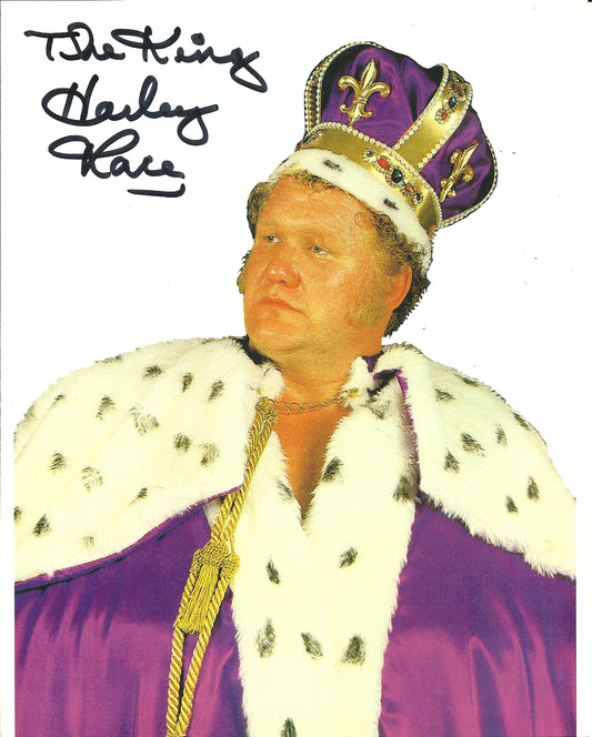 M335 King Harley Race ( Deceased ) Autographed Wrestling Photo w/COA
