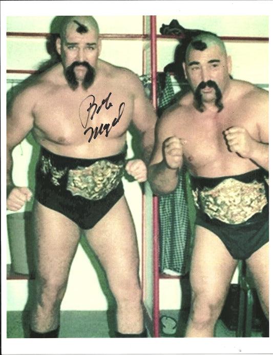 M343 Bolo the Mongol Autographed Wrestling Photo w/COA