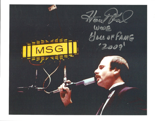 M357 Howard Finkle ( Deceased ) Autographed Wrestling Photo w/COA