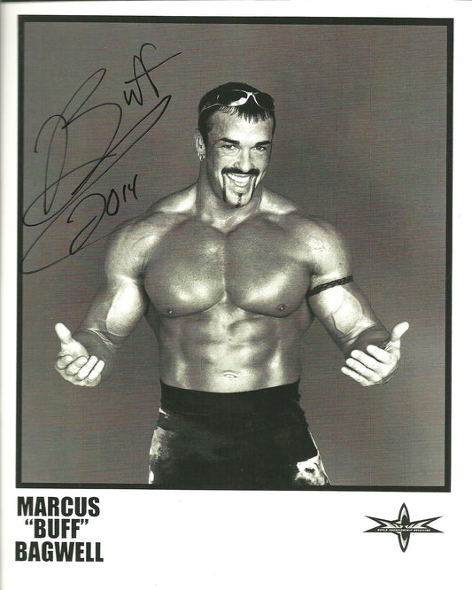 M366 Buff Bagwell Autographed Wrestling Photo w/COA