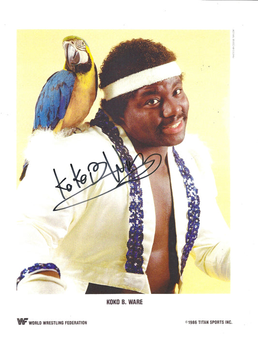 M388 Koko B. Ware Autographed Wrestling Photo w/COA