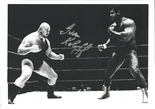 M424 The Russian Bear Ivan Koloff ( Deceased ) Autographed Wrestling Photo w/COA