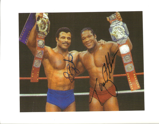 M451 Tony Atlas Rocky Johnson ( Deceased )Autographed Wrestling Photo w/COA