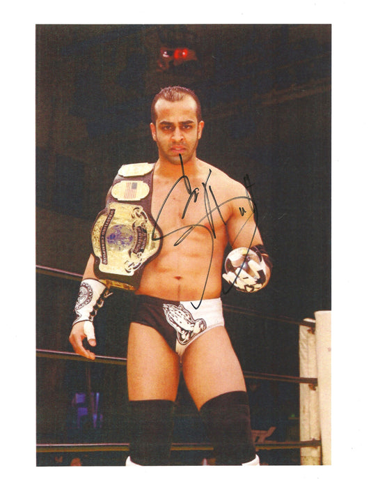 M464 Sonjay Dutt Autographed Wrestling Photo w/COA