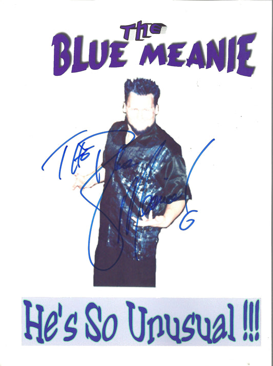 M478 The Blue Meanie Autographed Wrestling Photo w/COA