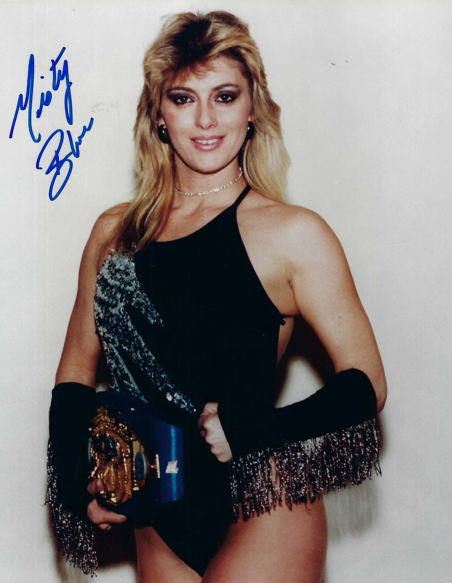 MBS1 Misty Blue Simms Autographed Wrestling 8x10 Photo w/COA