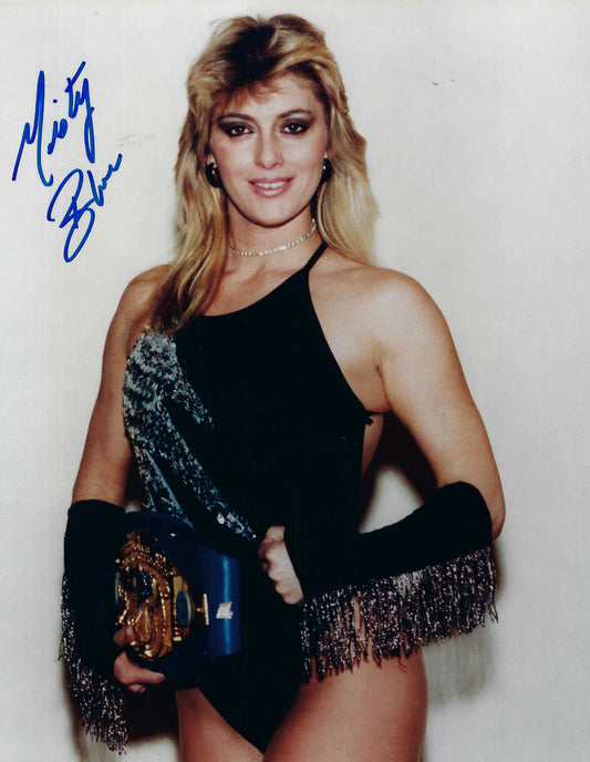 MBS1 Misty Blue Simms Autographed Wrestling 8x10 Photo w/COA
