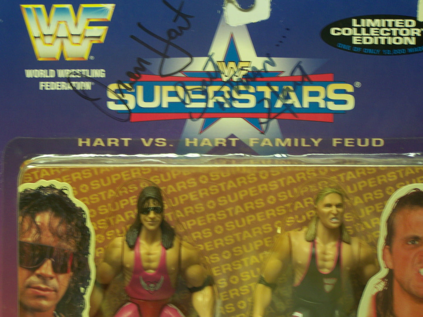 Owen Hart and Bret Hart Autographed Vintage Jakks Action Figure w/COA