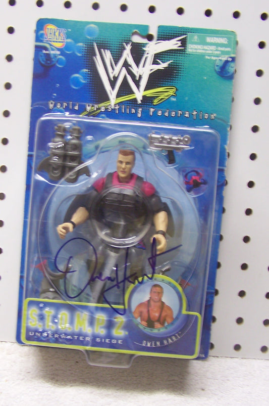 Owen Hart Autographed Vintage Jakks Action Figure w/COA