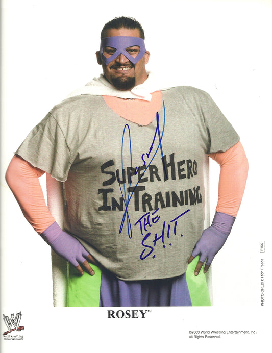 ROS1 8x10 Wrestling Photo Autographed by Rosey ( Deceased ) w/COA