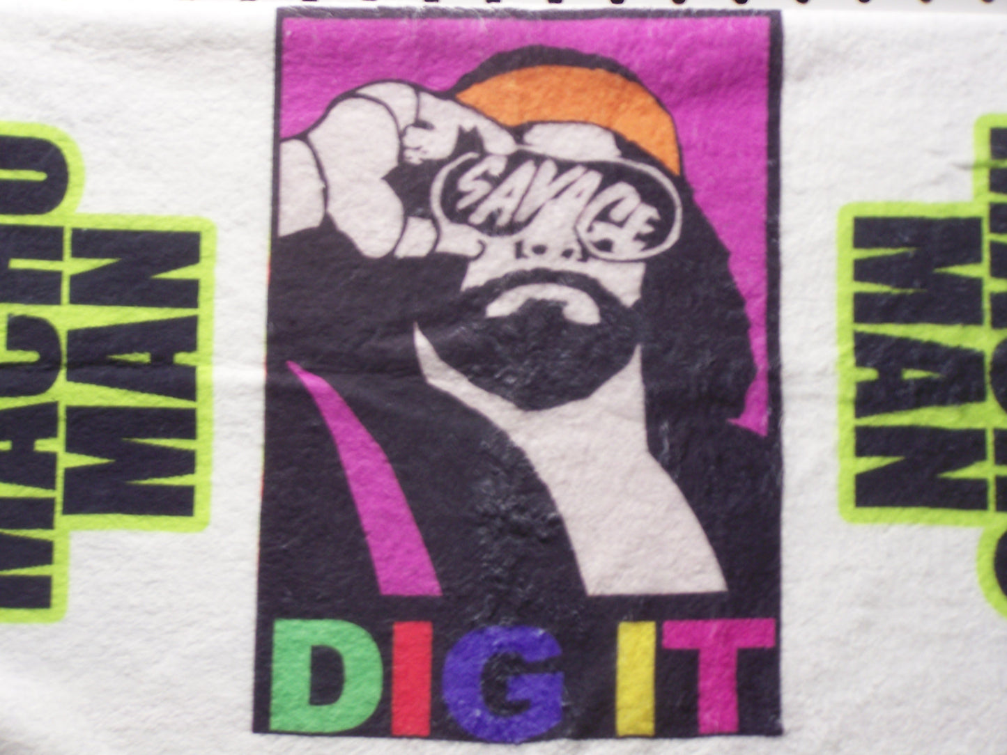 TWL4 VERY RARE WWF Macho Man 15 x 23 Towel